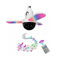 Genérico - Ampolleta Led Rgb Con Proyector Y Musica Bluetooth Con Control