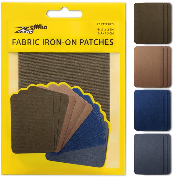 Parches de Tela ZEFFFKA 12 uds 7,5 cm x 10,5 cm de Aplicación con Plancha