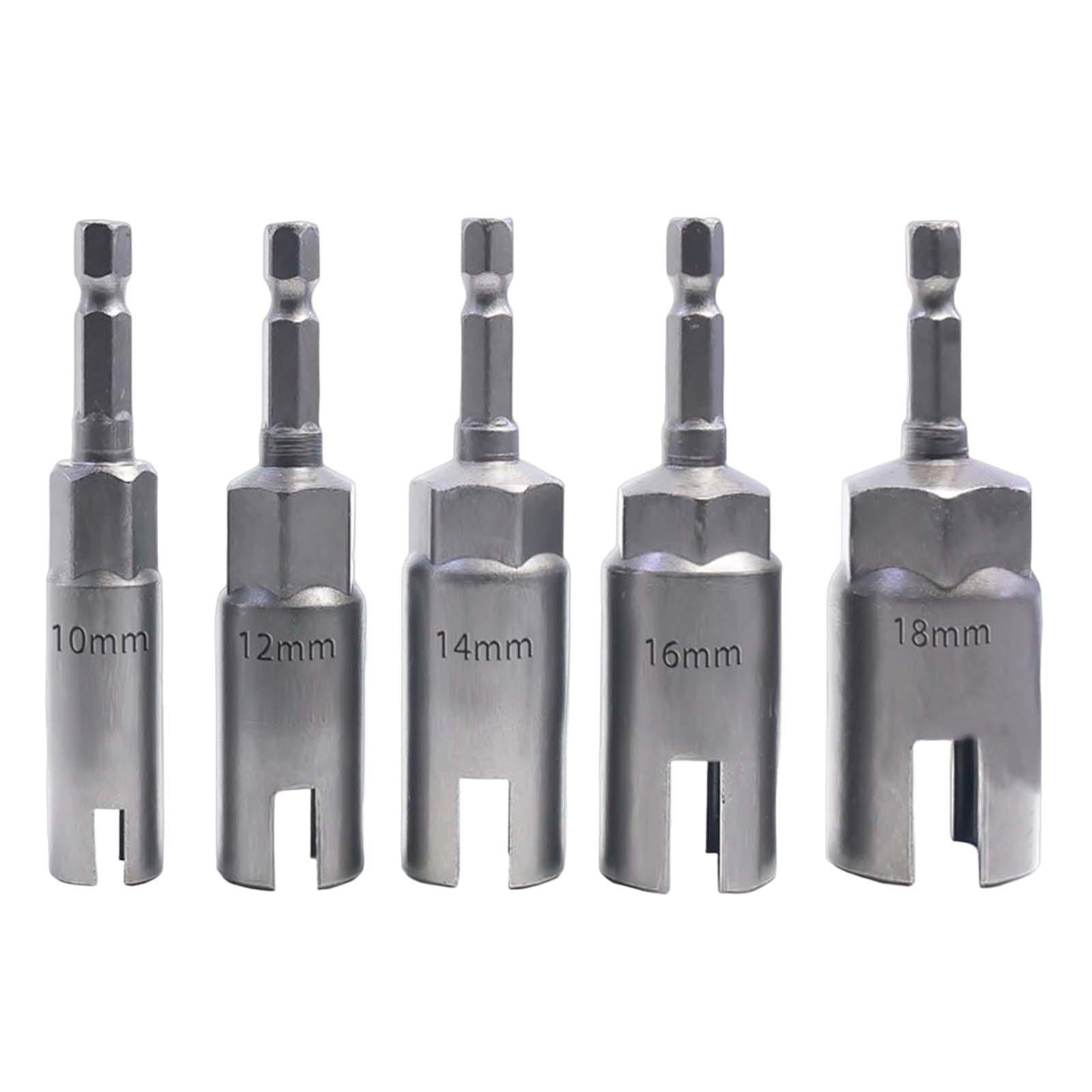 Magideal - 5 Uds Brocas Profesionales Para Tuercas 10/12/14/16/18Mm Broca 1/4 Mango Hexagonal Accesorios De Herramientas Eléctricas Para Aflojar Tornillos Pernos