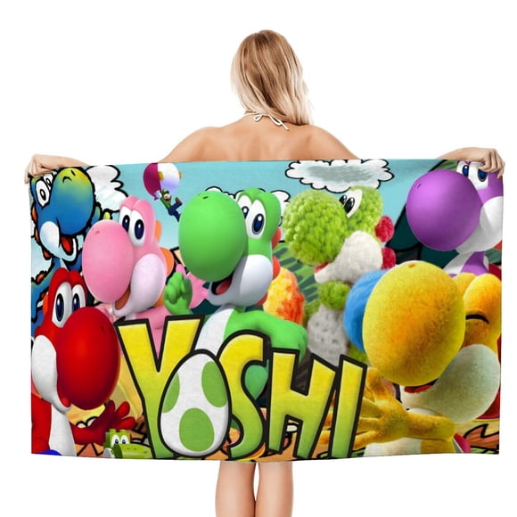 Yoshi Toalla de playa de secado rápido con diseño temático, regalo para mujeres y niñas, ideal para cumpleaños, fans, amantes de la música, uso en la playa o al aire libre, 78 × 160 cm