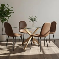 Pandalino - Comedor Mesa Rectangular Greta 140X90 + 4 Sillas Isidora