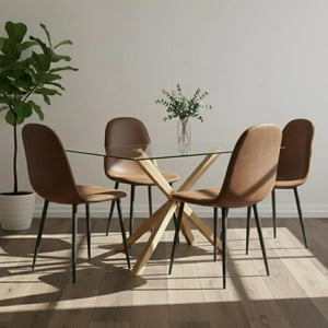 Pandalino - Comedor Mesa Rectangular Greta 140X80 + 4 Sillas Isidora