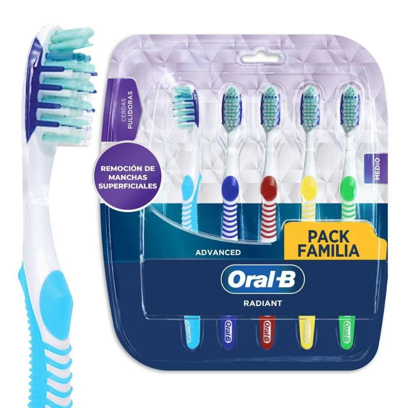 Cepillo De Dientes Radiant Con Cerdas Interdentales 1 Un Oral-B