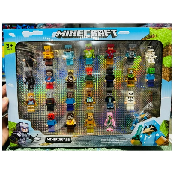 Juguete Set 24 Figuras Armables 7cm Bloques MyWorld Infantil