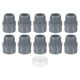 thumbnail image 1 of Adaptador de tubería macho, 10 piezas de conectores de tubería de 32mm(1-1/4") de 2 vías con cinta selladora, 1 of 7