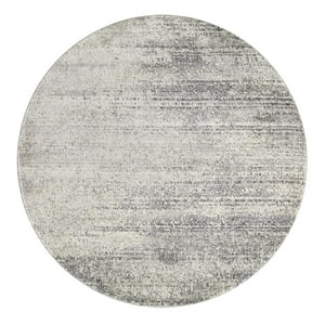 Modalfo - Alfombra Redonda Florida Gris 160 X 160 Cm