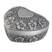 Magideal - Caja De Anillo De Joyería En Forma De Corazón Retro Regalo De Boda Para Mujeres Amigas De Navidad