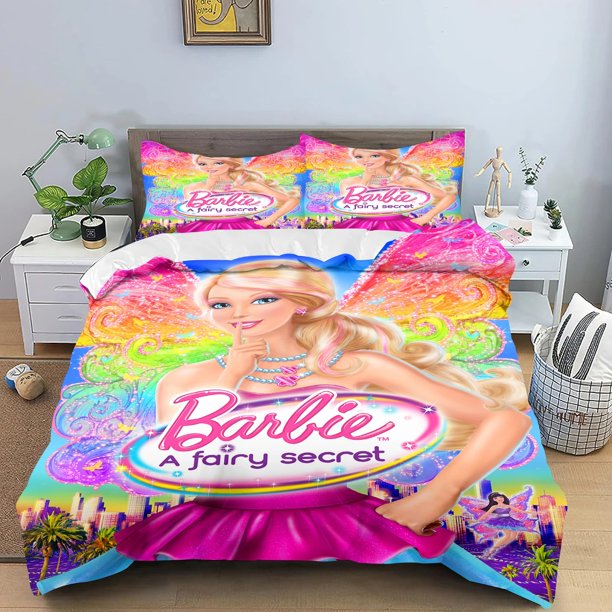Barbie Princess Pink Fashion Bedding Set 3D Printing Home Decoration Pillowcase Quilt Cover Cute Gift To Family and Friends Bed Sheets