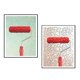 thumbnail image 1 of Set 2pcs 7 "en relieve patrón pintura rodillo herramienta de la pared de bricolaje decoración 6 #, 1 of 5