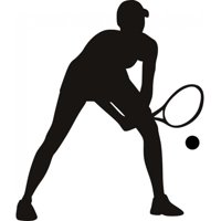 Rienda Libre Graphics - Decomural Tennis Player Tennis Ball Ws-16214