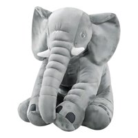 Genérico - Peluche Almohada De Elefante Cojin Plush Apego Gris
