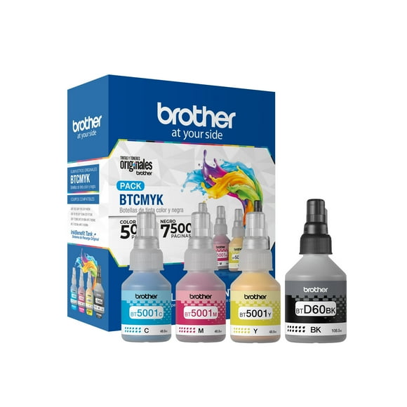 Tinta Pack 4 Botellas Original BTCMYK 4PK Cyan, Magenta, Amarillo y Negro