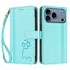 thumbnail image 3 of Funda Cartera Trébol para iPhone 17 Pro con Ranuras Tarjetas y Carga Inalámbrica Verde menta, 3 of 6