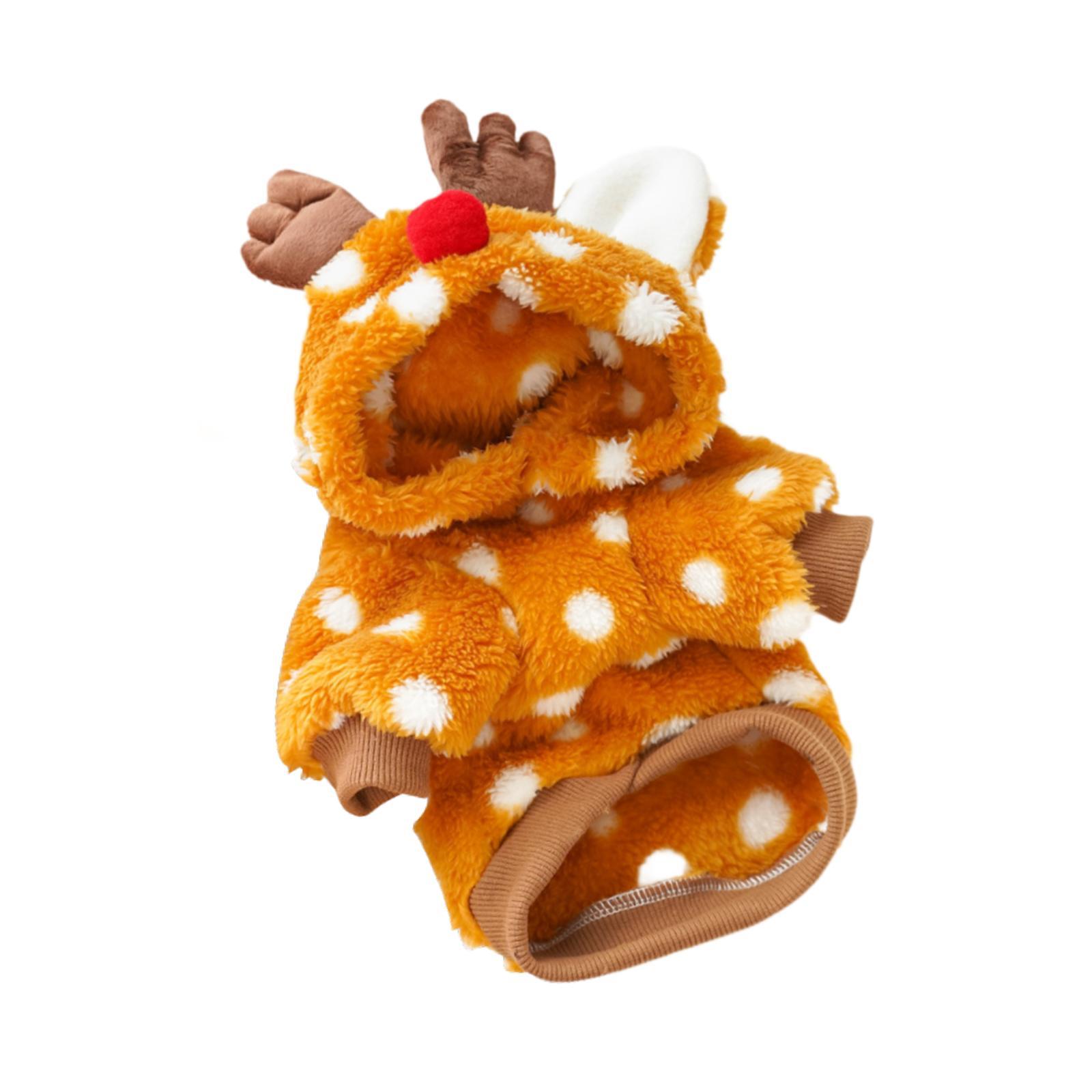 Ioensy - Disfraz Navideño Para Mascota Con Cuernos, Temática Navideña Para Gatos, Perros Pequeños Y Medianos M