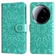 thumbnail image 1 of Funda tipo cartera FOXDOCK para Xiaomi 15 Ultra , diseño girasol en relieve, cuero PU, cierre magnético, soporte y tarjetero, 1 of 5