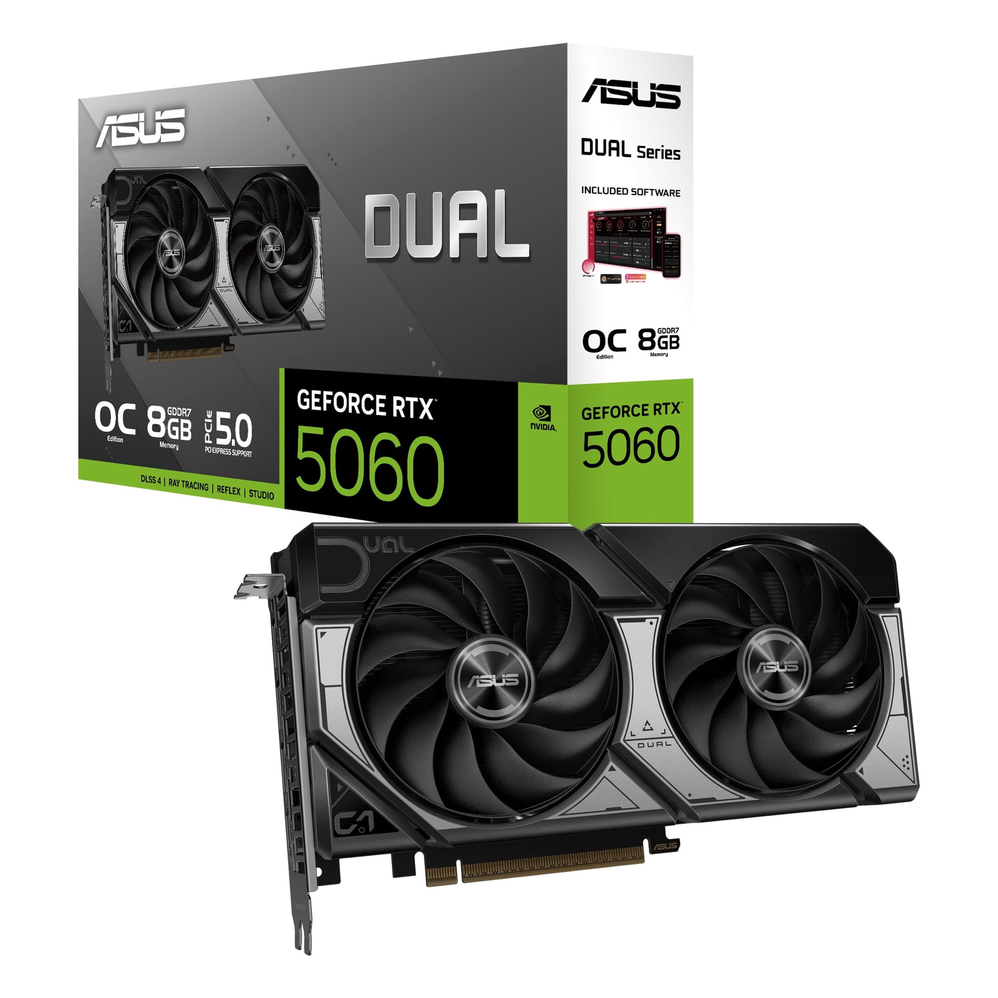 Tarjeta Gráfica Asus Dual Geforce Rtx™ 5060 8gb Gddr7 Oc