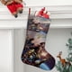 thumbnail image 2 of El Planeta del Tesoro Tema: Calcetines de Navidad, fino lino blanco para colgar en escaleras y chimenea, decoración navideña para el hogar, regalo de Navidad.54cm×38cm, 2 of 5