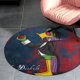 thumbnail image 4 of Conde Duckula Alfombra Redonda de Felpa Coral, Antideslizante, No Desprende Pelusas, Lavable y Duradera para Salón, Dormitorio y Habitación de Niños 60cm, 4 of 6