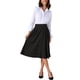 thumbnail image 2 of Faldas Midi para Mujer Línea A Fluidas de Cintura Alta Falda Larga Casual con Bolsillos 2025 M Negro, 2 of 6
