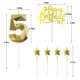 thumbnail image 2 of Velas NIJGNSUG 50 Oro con Diseño de Diamante y Estrella para Cumpleaños, 2 of 8
