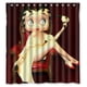 thumbnail image 1 of Cortina de ducha rosa Betty Boop, juego de cortinas de baño con ganchos, tamaño 60 x 72 pulgadas, 1 of 3