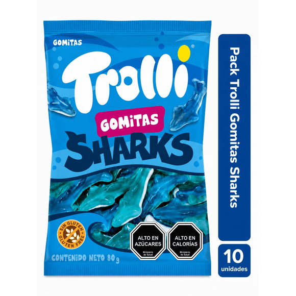 Pack 10 Gomitas Tiburoncitos 80g