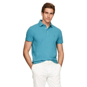 Polo Tommy Hilfiger 1985 Slim De Manga Corta Para Hombre