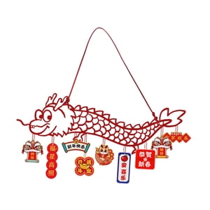 Bothyi - Decoración Colgante De Año Nuevo Del Dragón Chino Con Cuerda Colgante Para Sala De Estar