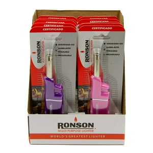 Caja Encendedores Ronson Peque Multipropósitos X 12 Un