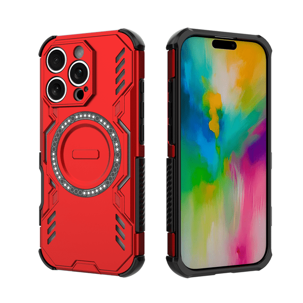 Funda FOXDOCK para iPhone 16 Pro , magnética, resistente a golpes, con soporte, unisex, carga inalámbrica