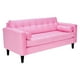 thumbnail image 2 of Sofa Retro 3c + 2 Pouf Felpa 00 Rosado, 2 of 6