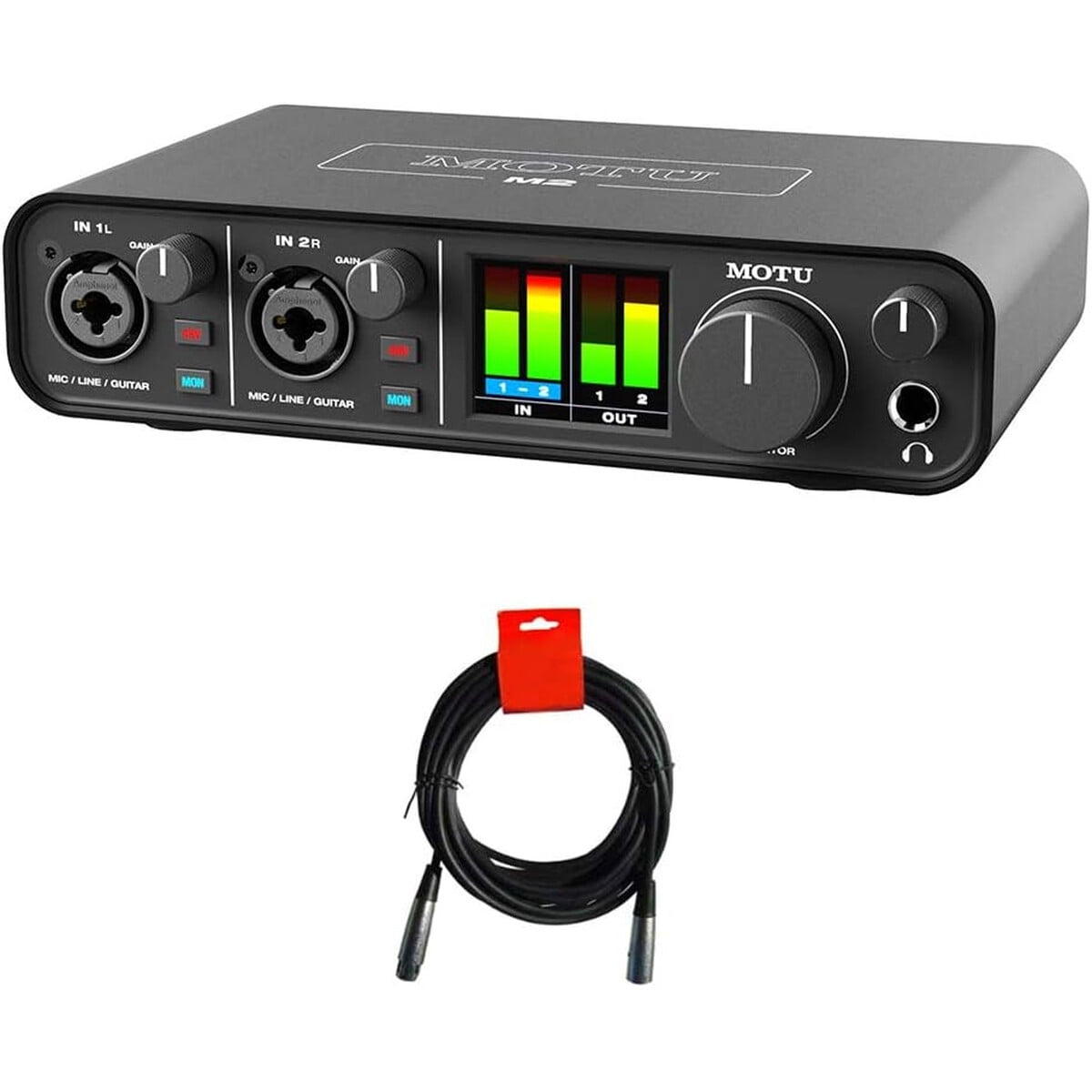 Interfaz De Audio Motu M2 2x2 Usbc Ess Sabre32 Con Cable Xlr