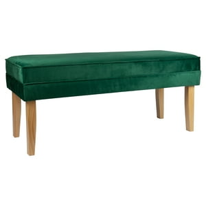 Máxima Design - Banqueta Style Verde Botella Felpa 100X40X40 Cm