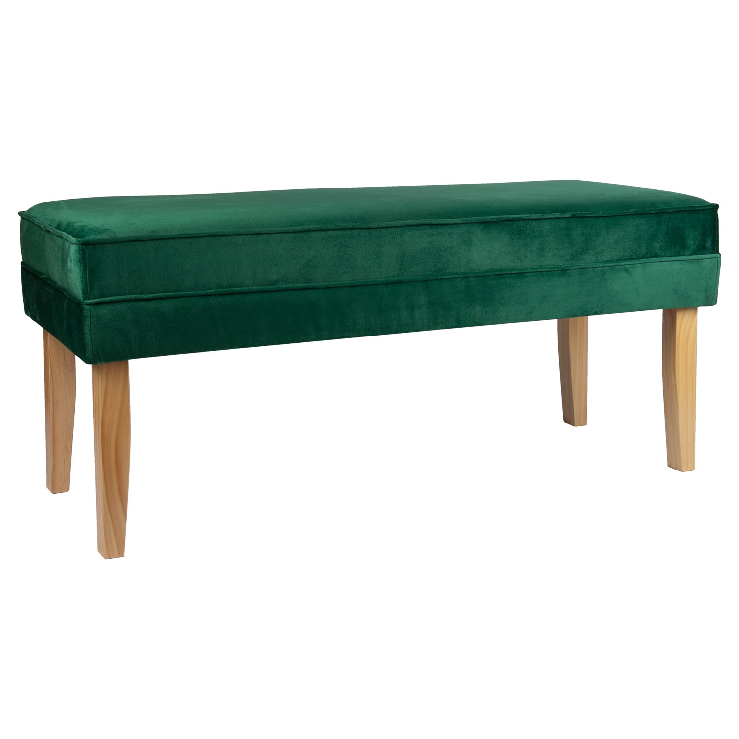 Máxima Design - Banqueta Style Verde Botella Felpa 100x40x40 Cm