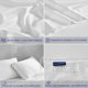 thumbnail image 5 of Juego de 4 piezas de sábanas refrescantes ACCURATEX King blanco, 5 of 7