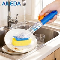 Aileda - Cepillo Para Lavar Platos Premium Con Dispensador De Jabón