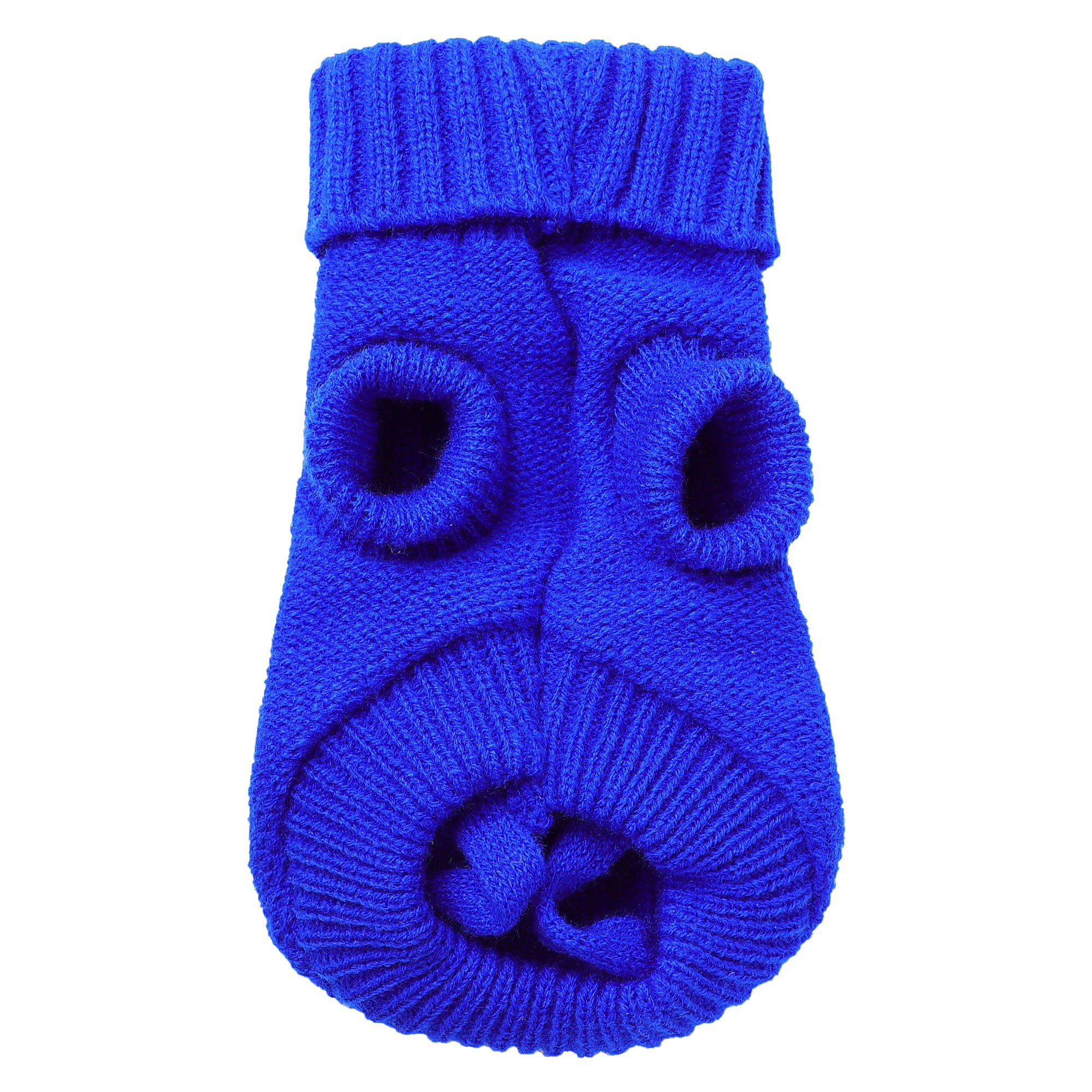 1PC XX-S Suéter de Punto Grueso con Cuello Alto para Perros Pequeños