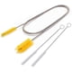 thumbnail image 1 of Cepillo de drenaje flexible, limpiador de nailon, manguera elástica de doble extremo de 67 pulgadas y 2 cepillos de limpieza de paja de 8,2 pulgadas., 1 of 6
