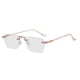 thumbnail image 5 of Gafas de Ojos con Bloqueo de Luz Azul, Gafas Sin Montura para Pantallas, Compras, Hombres Marco de oro rosa, 5 of 5