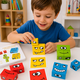 thumbnail image 4 of Juego Montessori Puzzle de Cubos de Madera de Expresiones, 4 of 6