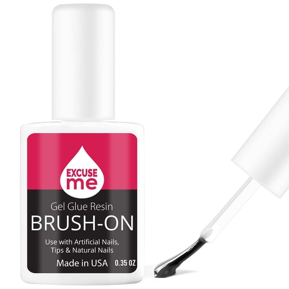 Pegamento para Uñas EXCUSE ME Gel con Pincel 10 ml Adhesivo Fuerte