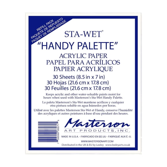 Recambio de papel acrílico Masterson Sta-Wet Handy Palette