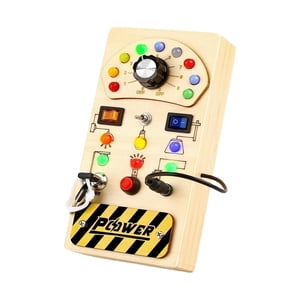 Magideal - Led Busy Board Tablero Sensorial De Madera Led Portátil Para Niños En Edad Preescolar