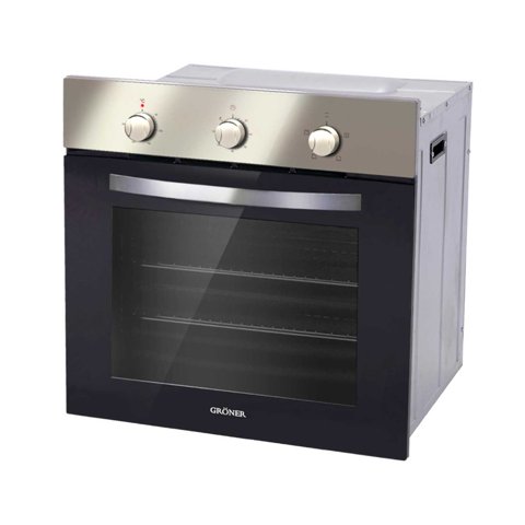 Groner - Horno Eléctrico Empotrable Inox 4F 60L