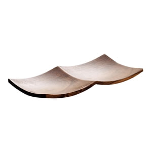 Bothyi - Bandeja De Servir De Madera Para Fruta Seca Postre Mesa 2 Compartimiento