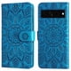 thumbnail image 1 of Funda tipo cartera FOXDOCK para Google Pixel 7 Pro , diseño girasol en relieve, cuero PU, cierre magnético, soporte y tarjetero, 1 of 5