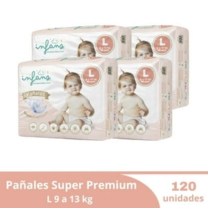 Pañales Desechables Super Premium L Infans 120 Und