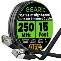 Cable Ethernet Gearit Cat6 4.5 M Plano Blindado Para Exterior
