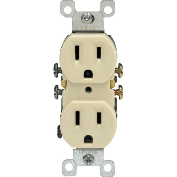 Outlet Leviton 15A 125V Ivory 5-15R, paquete de 10 unidades