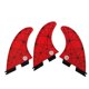 thumbnail image 2 of Aletas de surf TOPWAYS G5/G7 rojo, fibra de vidrio, tipo thruster, 2 of 5